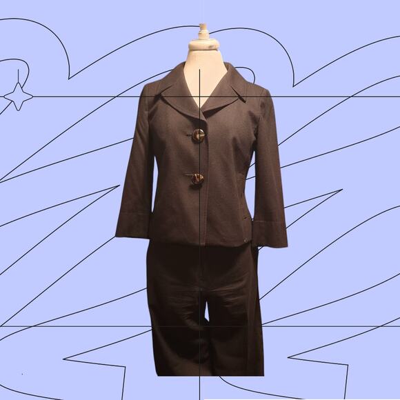 Talbots 3-Piece Petite Suit, Two Jackets & One Pair of Pants, Made in Italy - Picture 2 of 16